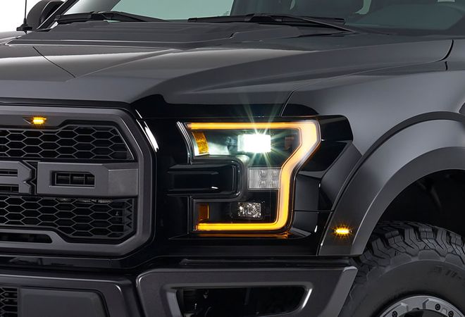 Ford F-150 Raptor 2020 Эксклюзивные черные светодиодные фары. Авто Премиум Груп