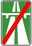 Знак 5.2 - Конец автомагистрали